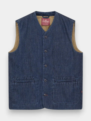 Pisa Waistcoat - Blue Chambray