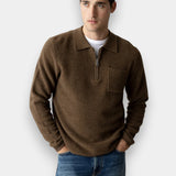 Ryan Soft Polo Knit - Toasted Coconut