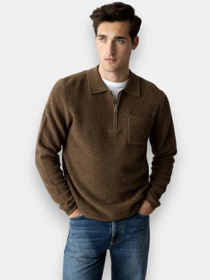 Ryan Soft Polo Knit - Toasted Coconut