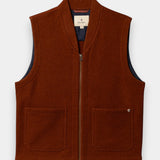 Muddock Wool Waistcoat - Ginger Bread Orange