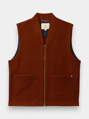 Muddock Wool Waistcoat - Ginger Bread Orange