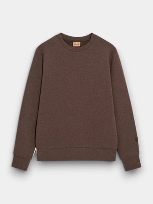 Abel Crew Neck Sweat - Chocolate Melange