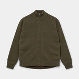 Alonso Zip Cardigan - Grape Leaf