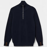 Porter Quarter Knit - Navy