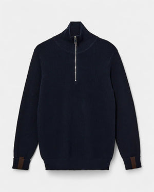 Porter Quarter Knit - Navy