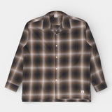 Open Collar Shirt - Brown