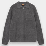 Ryan Soft Polo Knit - Charcoal Melange
