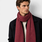 Polka dot wool scarf - Bordeaux