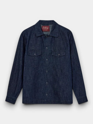 Marcello Chambray Overshirt - Indigo Blue