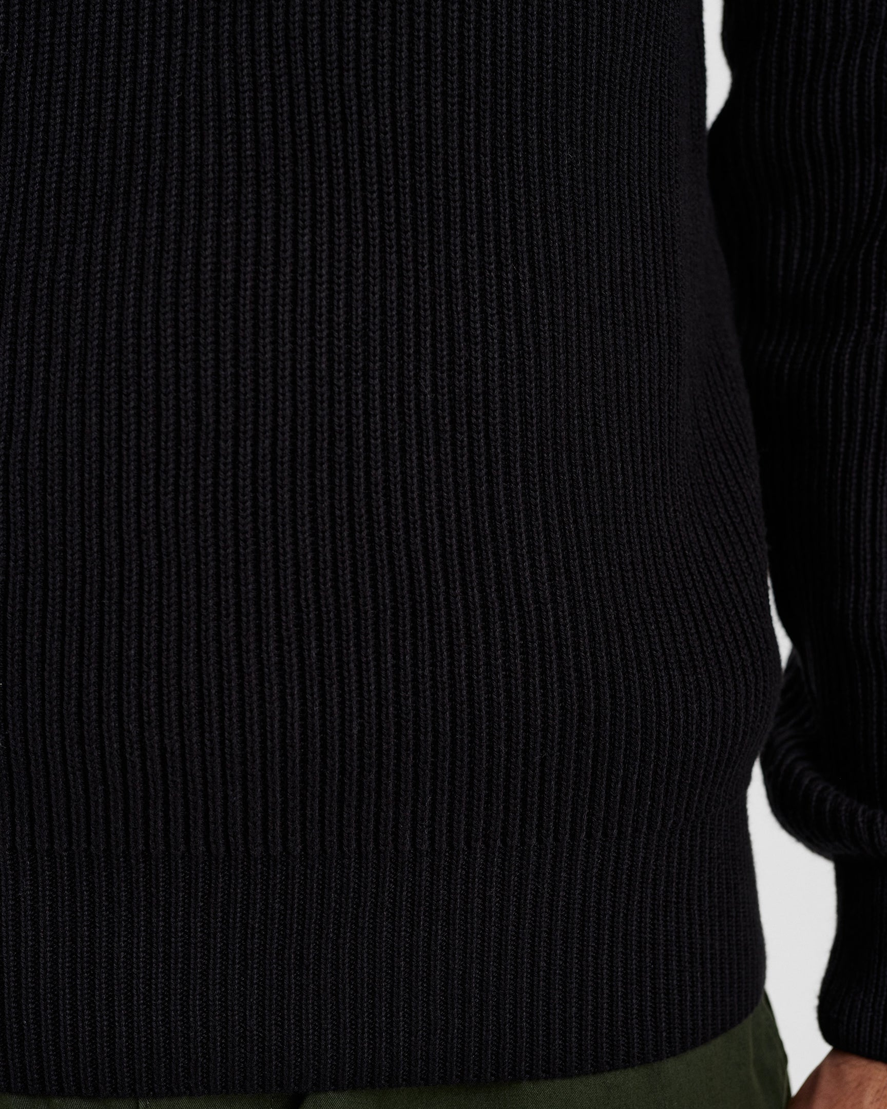 Knitted Half Zip - Black