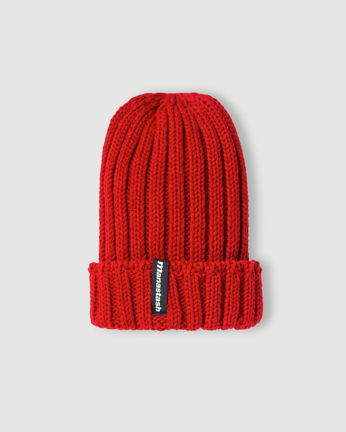 Logo Beanie - Deep Red - Manastash - Kul og Koks