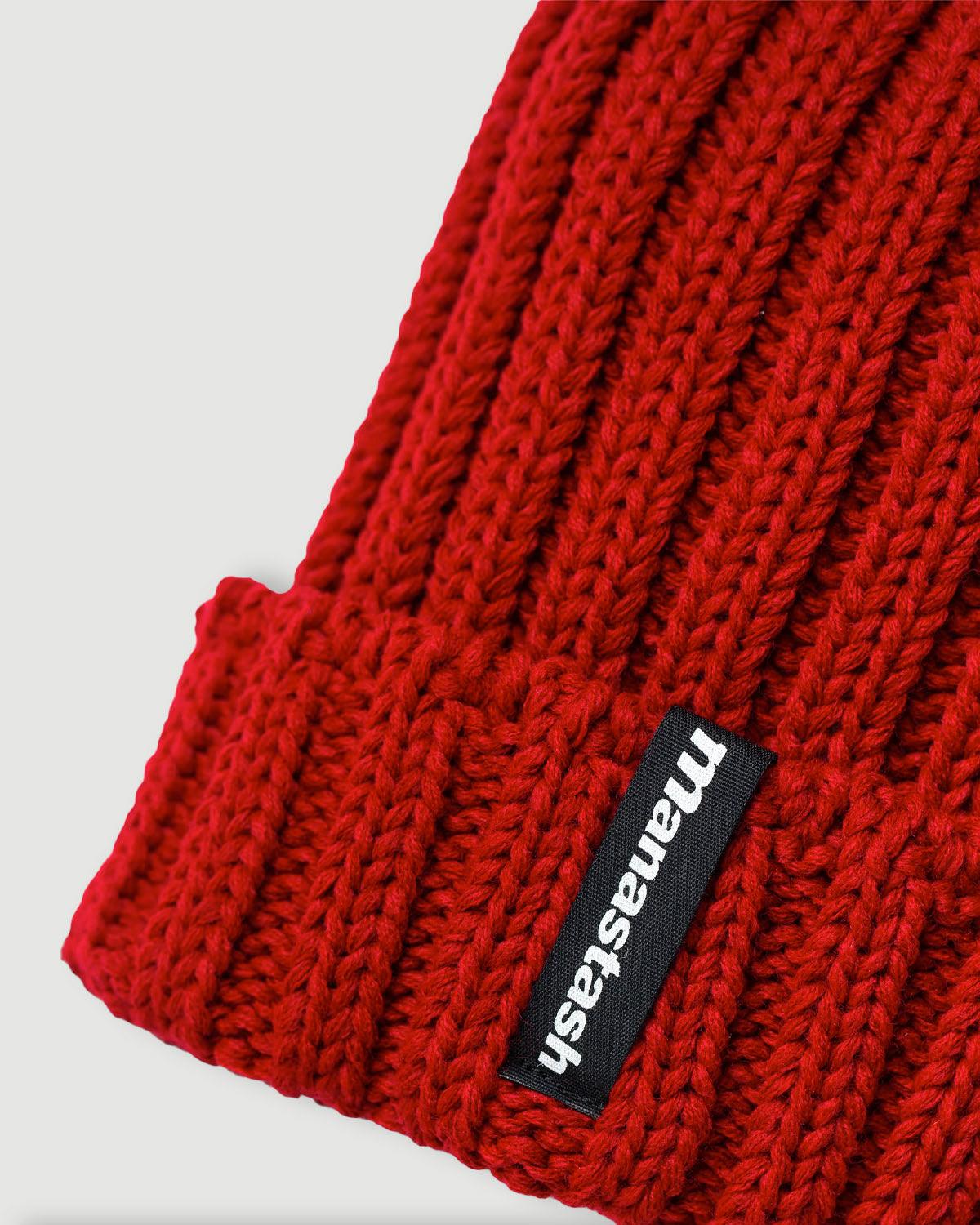 Logo Beanie - Deep Red - Manastash - Kul og Koks