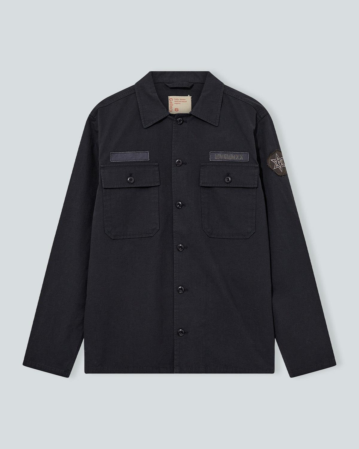 Marcello Uniform Overshirt - Navy - Mos Mosh Gallery - Kul og Koks