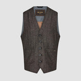 Mason Herringbone Waistcoat - Warm Camel - Mos Mosh Gallery - Kul og Koks