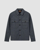 Matteo Stripe Overshirt - Navy Stripe - Mos Mosh Gallery - Kul og Koks