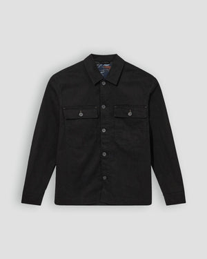 Matteo Brush Overshirt - Black