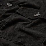 Matteo Brush Overshirt - Black