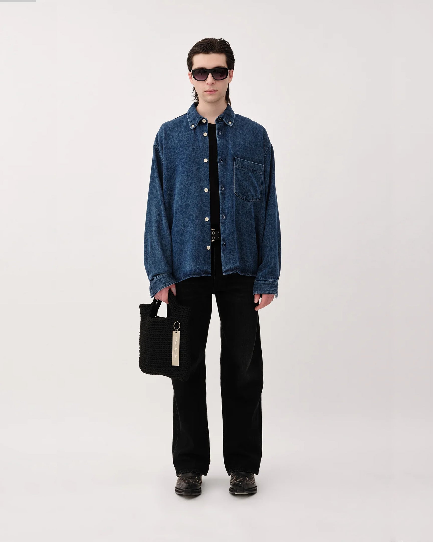 Maza Tencel Shirt - Mid Blue