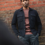 Austin Knit Overshirt - Navy