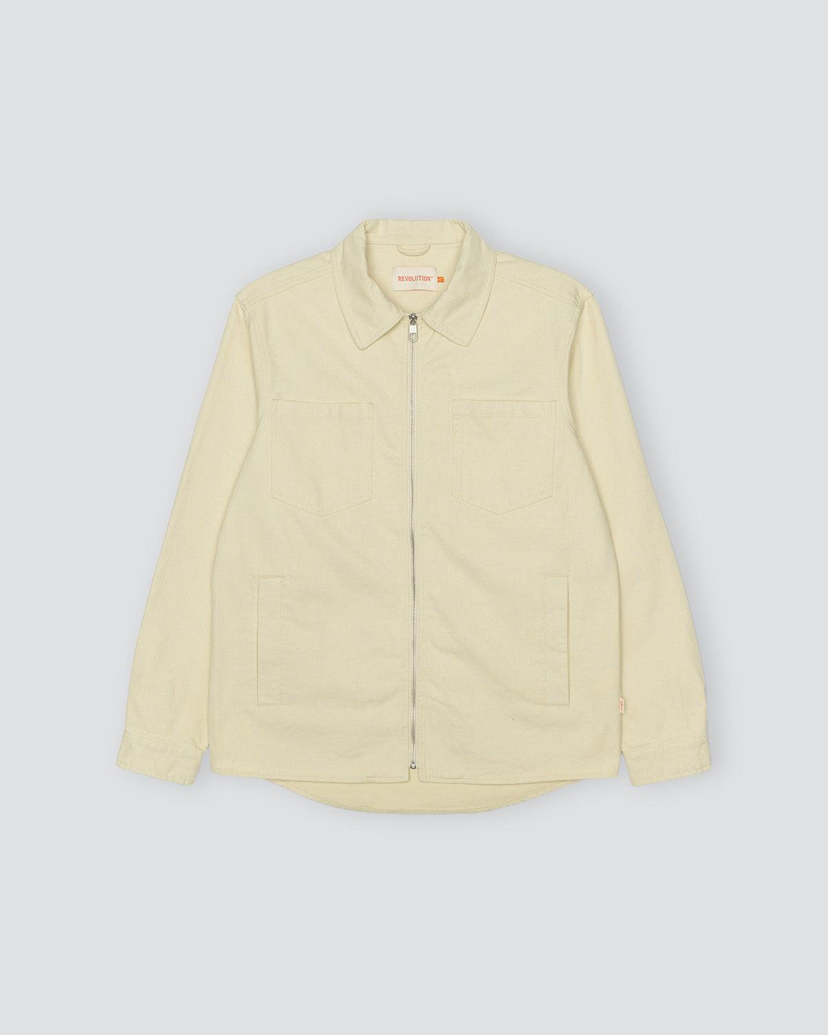 Overshirt Zip 3922 - Off White - Revolution - Kul og Koks