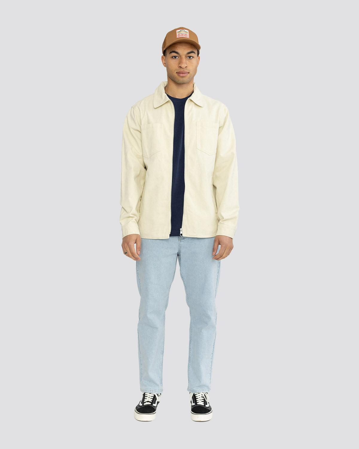 Overshirt Zip 3922 - Off White - Revolution - Kul og Koks