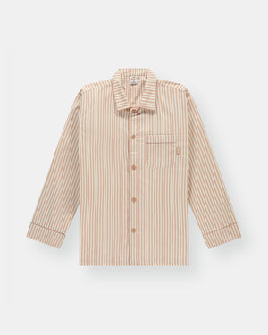 Double Striped Pyjamas Shirt - Sand