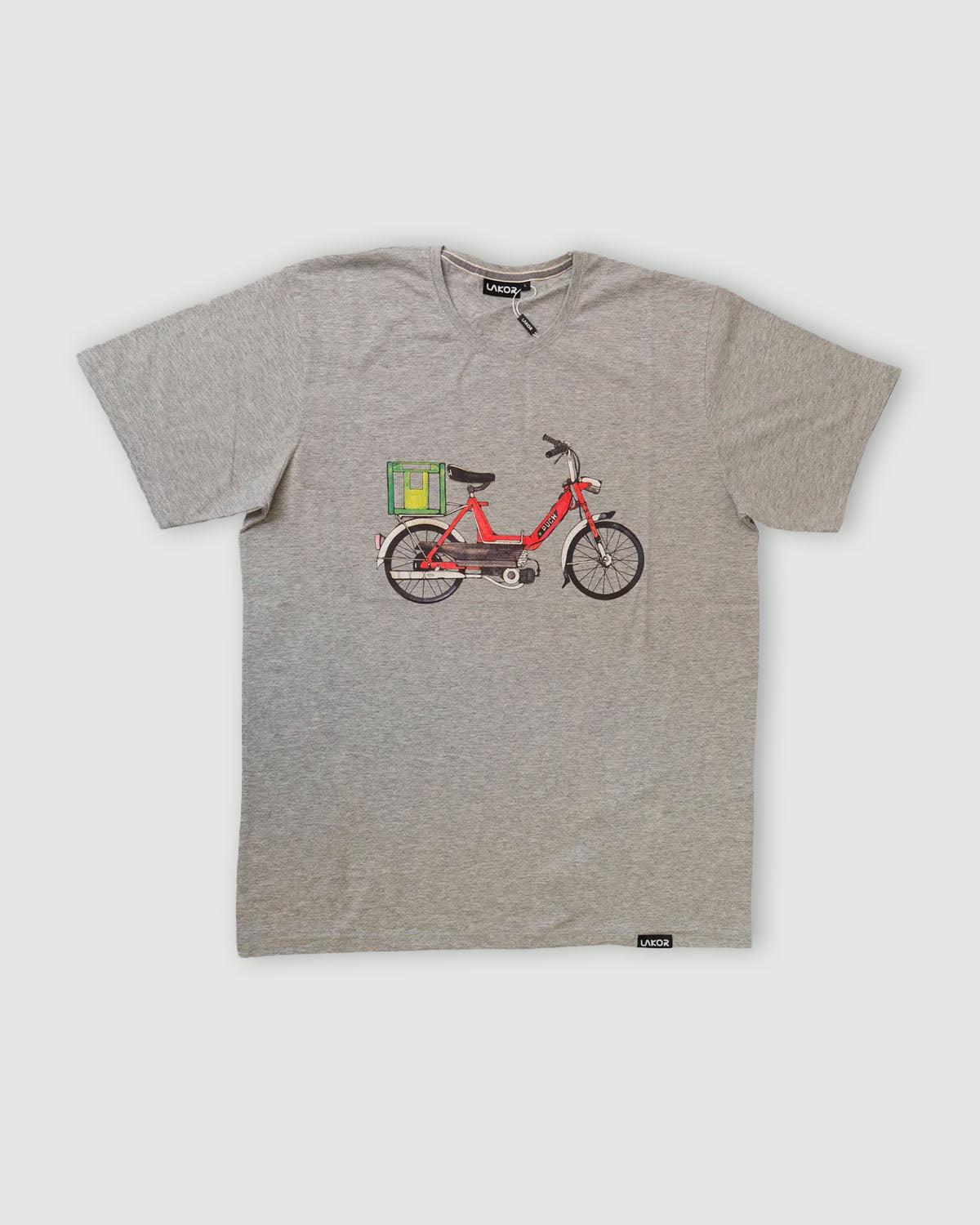 Red Puch Tshirt - Light Grey Melange - Lakor - Kul og Koks