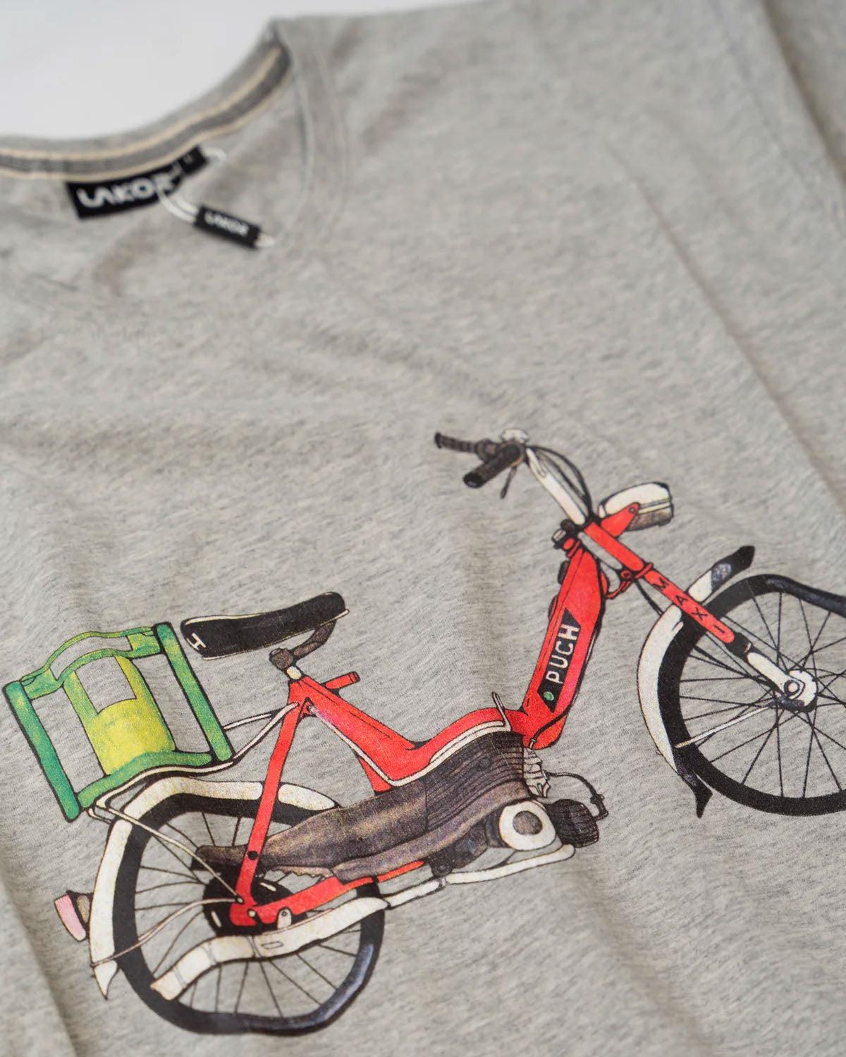 Red Puch Tshirt - Light Grey Melange - Lakor - Kul og Koks