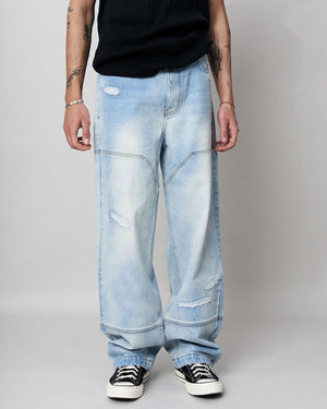 Repaired Jeans - Light Blue