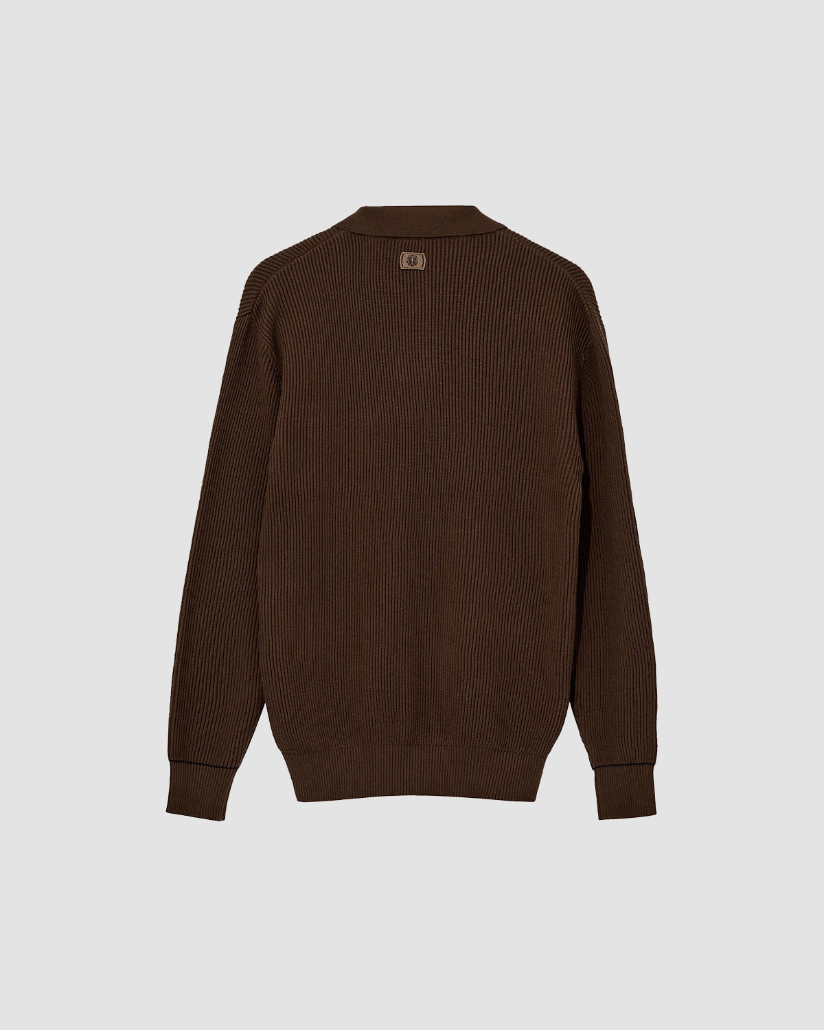 Milner L/S Polo Knit - Brown Latte