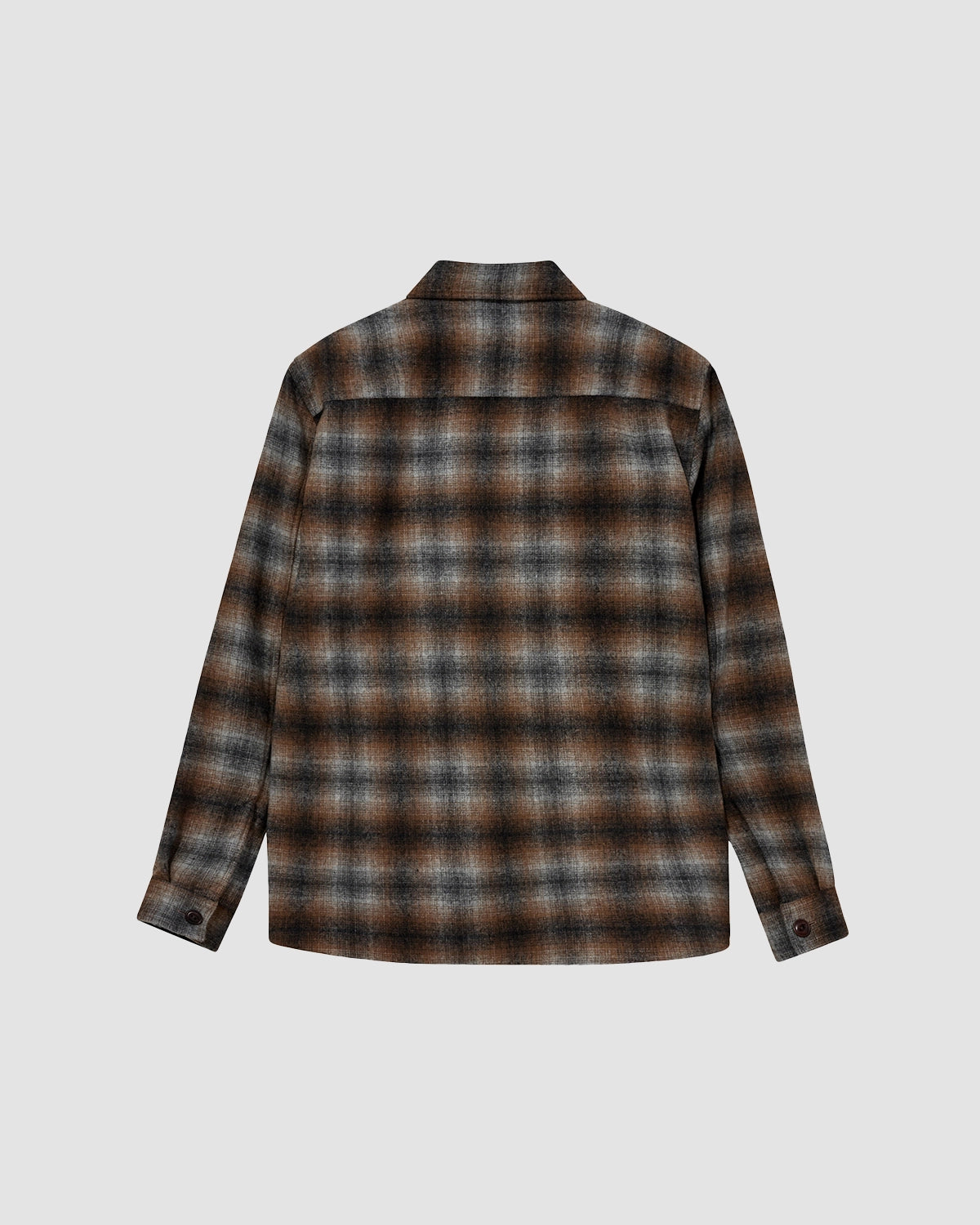 David Wool Check Overshirt - Sundown