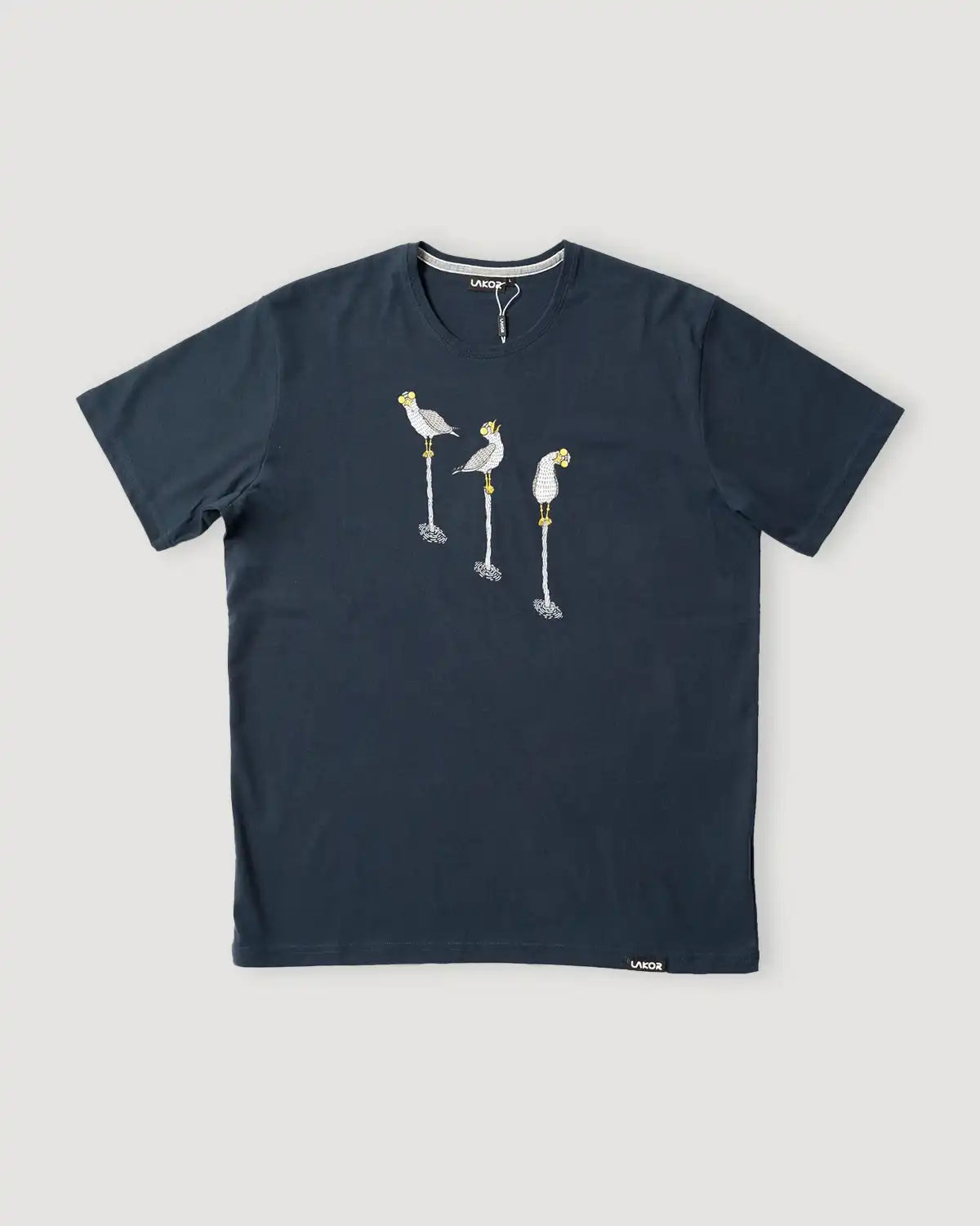 Sitting Seagull T-shirt - Blueberry