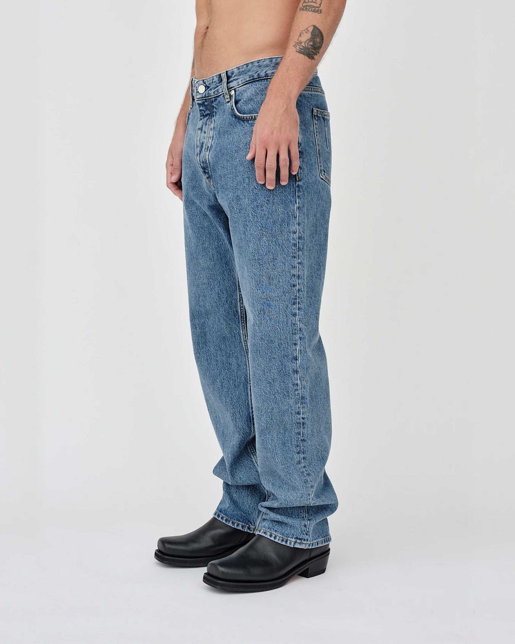 Steve Cut Jeans - Cut blue