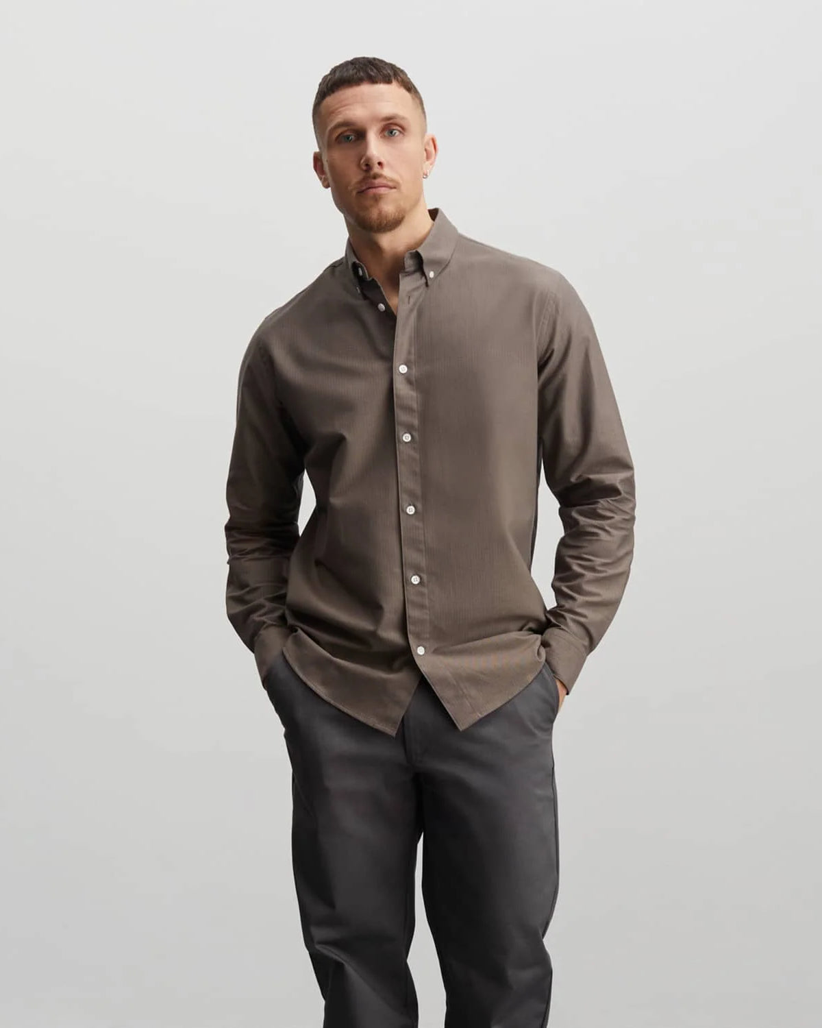 Oxford Sune Shirt - Bunge Cord/Black Oyster