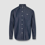 Theo Denim Shirt - Navy - Mos Mosh Gallery - Kul og Koks