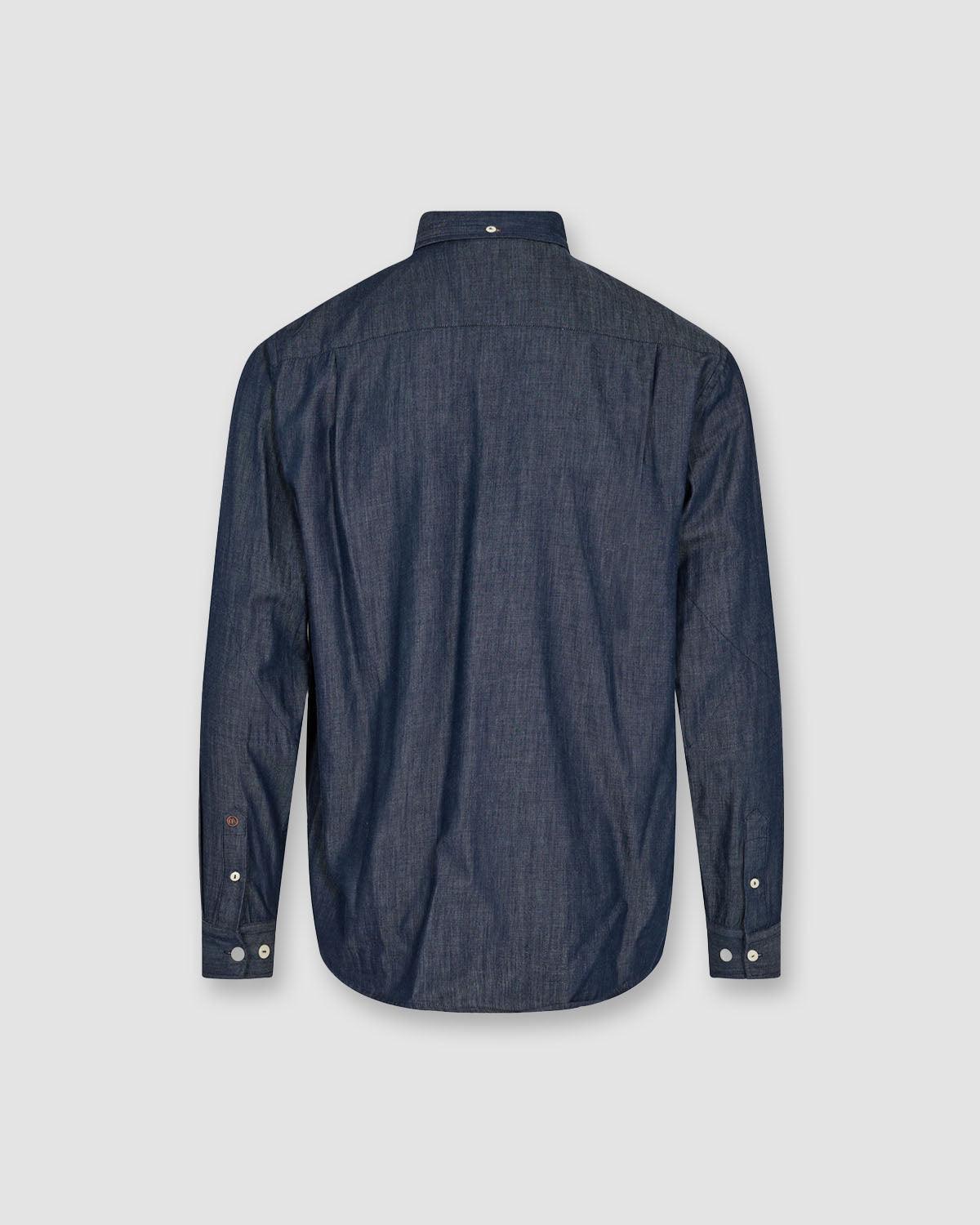 Theo Denim Shirt - Navy - Mos Mosh Gallery - Kul og Koks