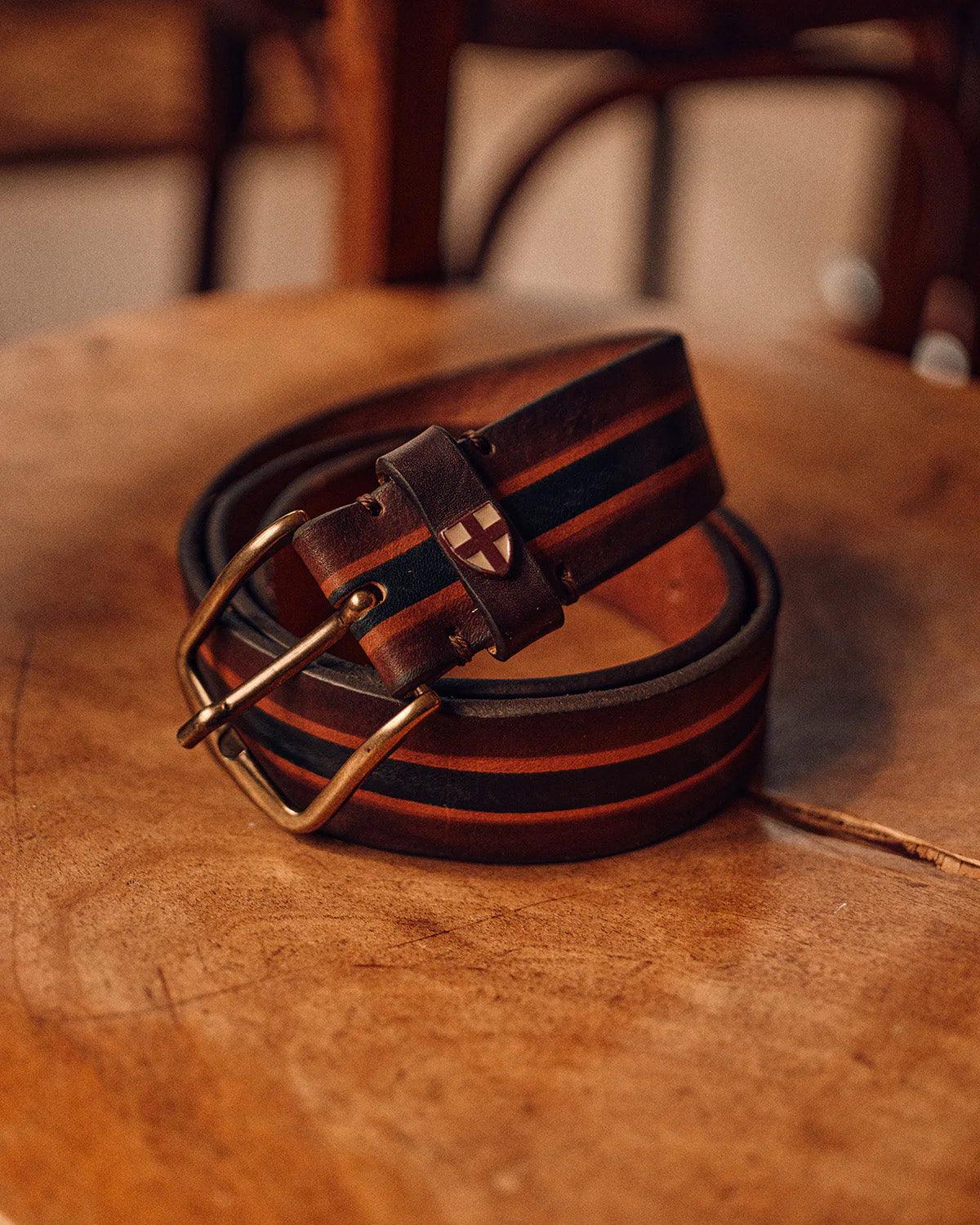 Tino Belt - Brown Stripe - Blue de Genes - Kul og Koks