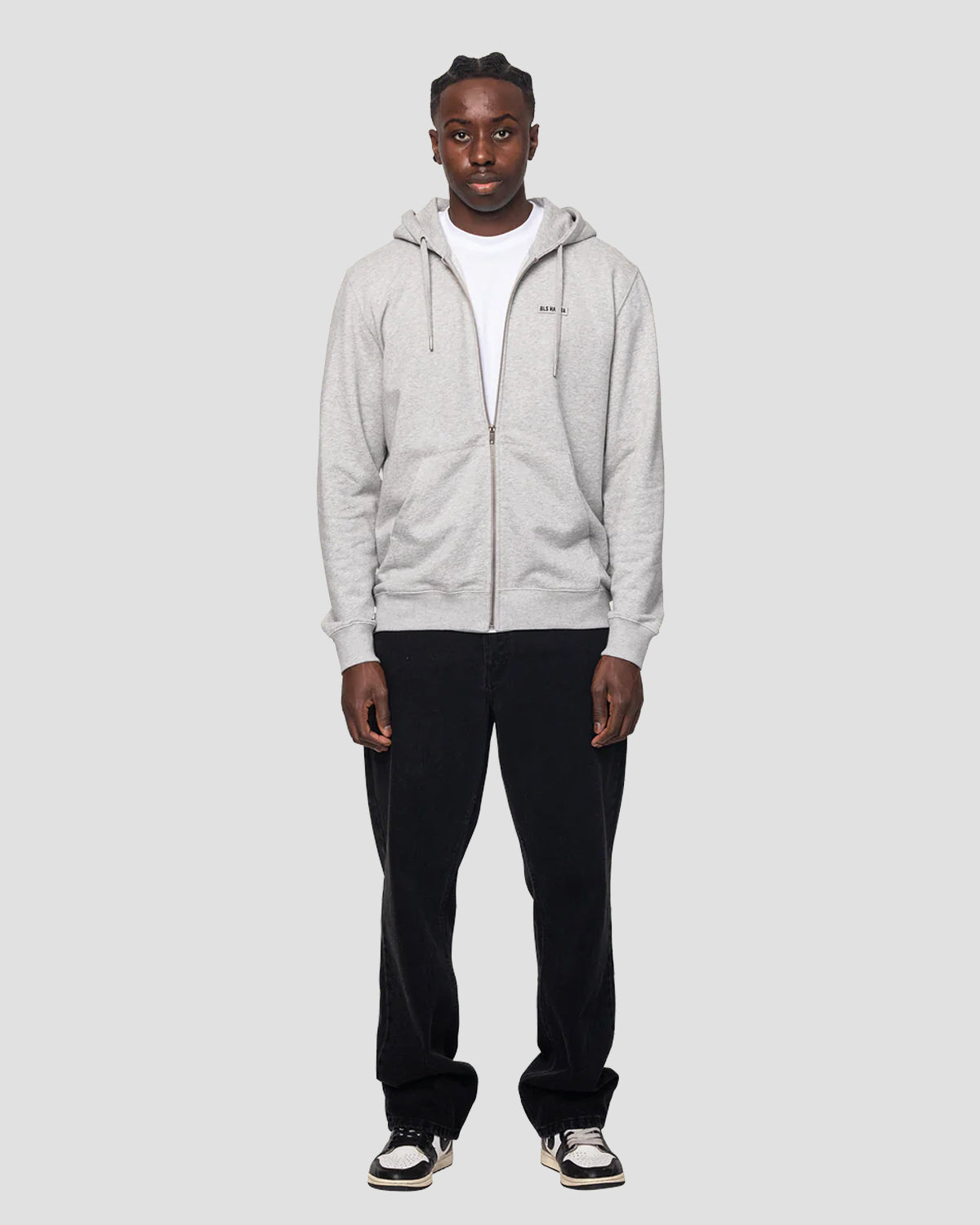 Essential Logo Zip Hoodie - Grey