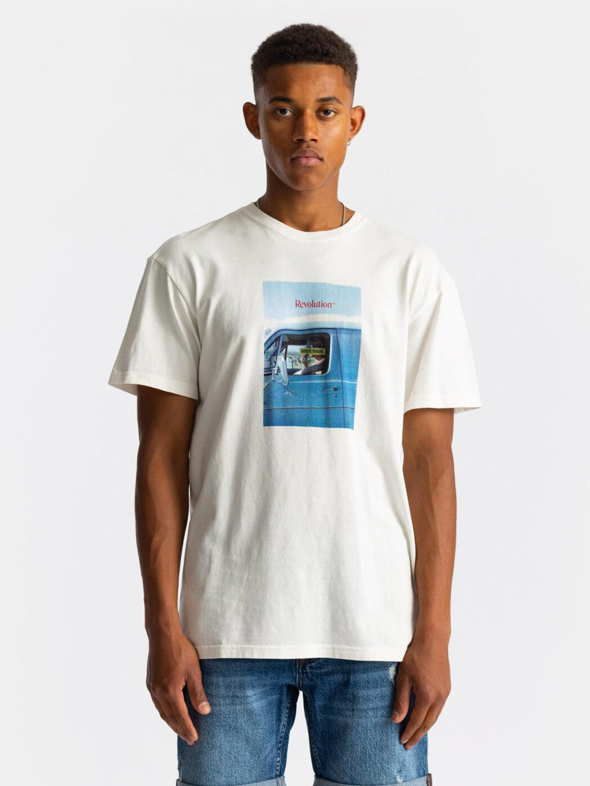 1319 Dis Loose T-shirt - Offwhite - Revolution - Kul og Koks