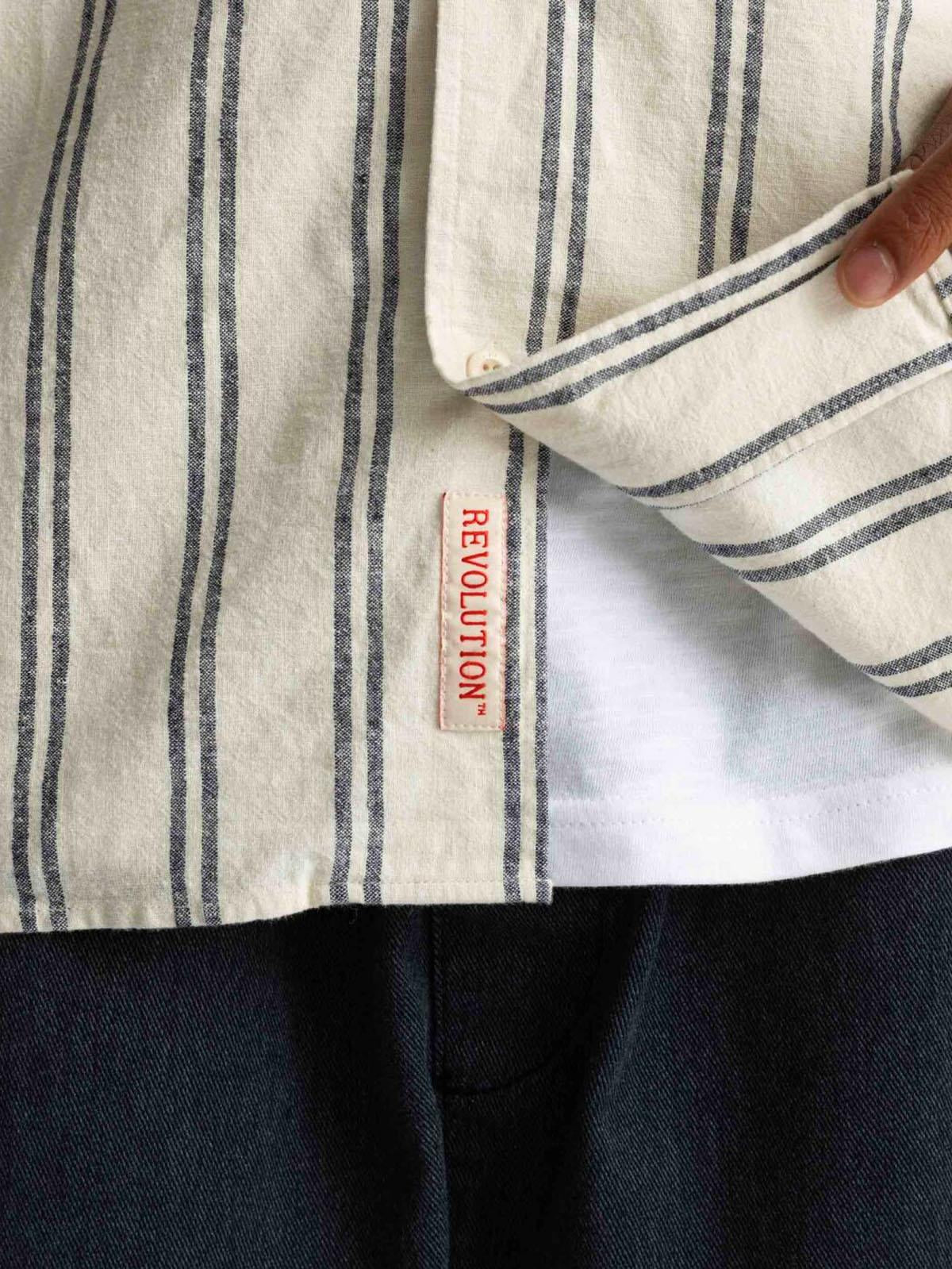 3865 SS Cuban Shirt - Navy - Revolution - Kul og Koks