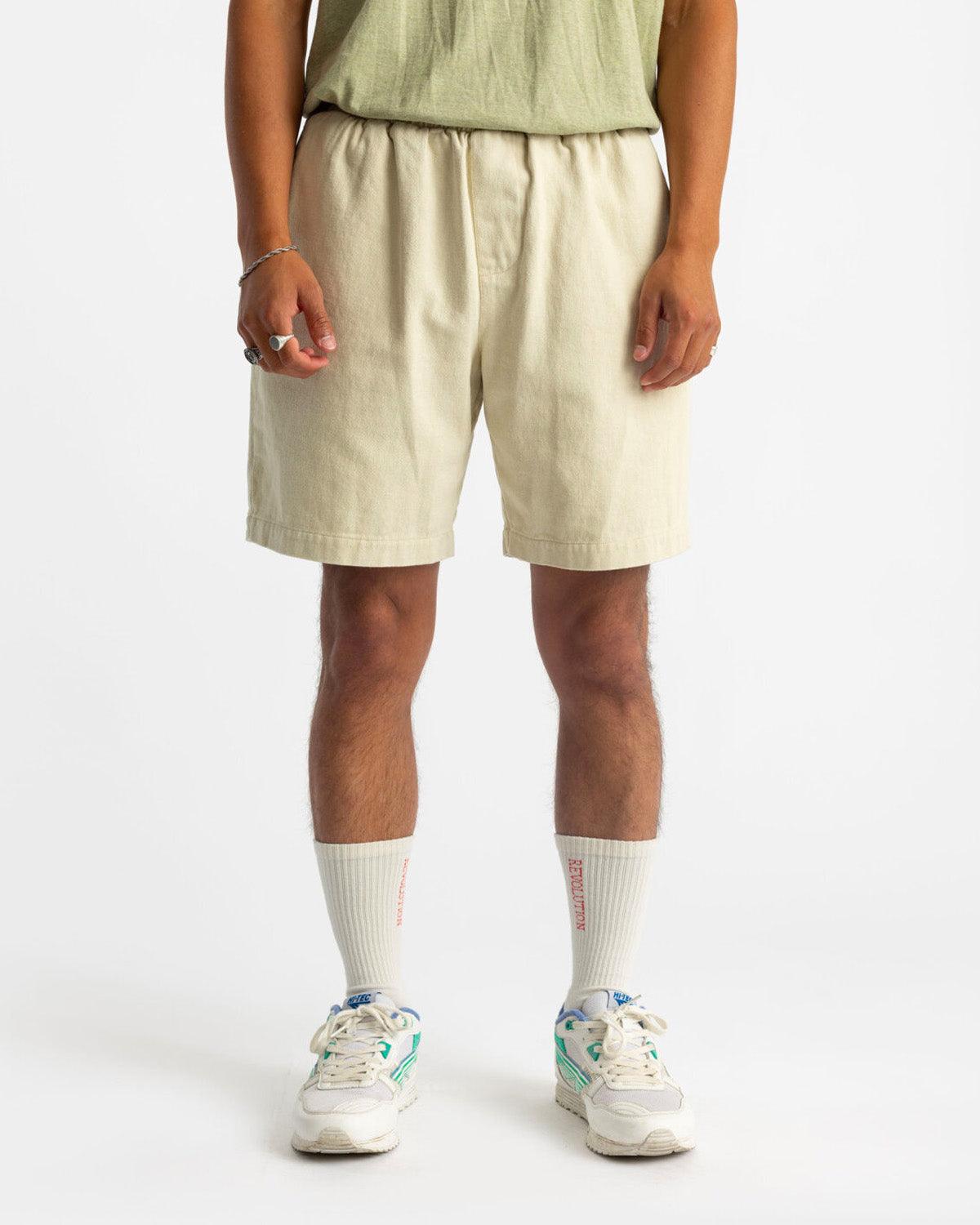 4054 Long Casual Shorts - Offwhite - Revolution - Kul og Koks