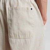 Akjan Elastic Linen Pants - Brown Rice - Anerkjendt - Kul og Koks