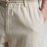 Akjan Elastic Linen Pants - Brown Rice - Anerkjendt - Kul og Koks