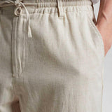 Akjan Elastic Linen Pants - Brown Rice - Anerkjendt - Kul og Koks