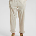 Akjan Elastic Linen Pants - Brown Rice - Anerkjendt - Kul og Koks