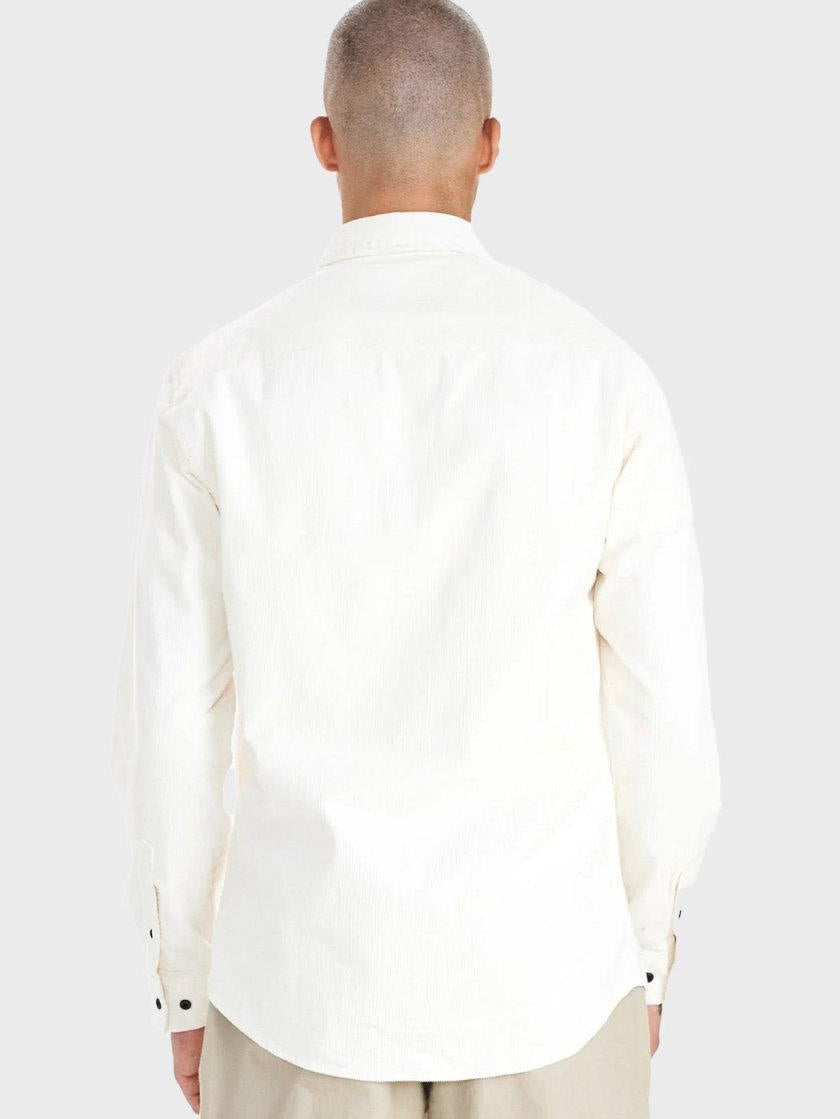 Akleif Corduroy Shirt - Off White - Anerkjendt - Kul og Koks