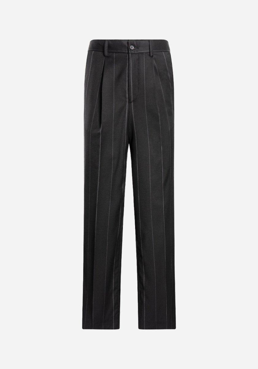 Boxy Suit Trousers Pinstriped - Black - Han kjøbenhavn - Kul og Koks