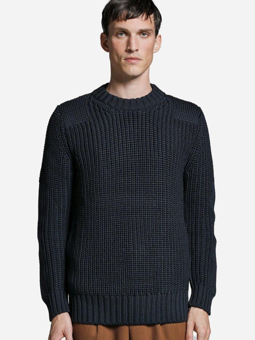 Bunker Knit Crewneck - Dark Blue - SNS - Kul og Koks