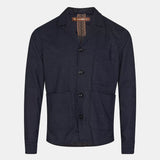Melvin Check Blazer Jakke - Navy - Mos Mosh Gallery - Kul og Koks