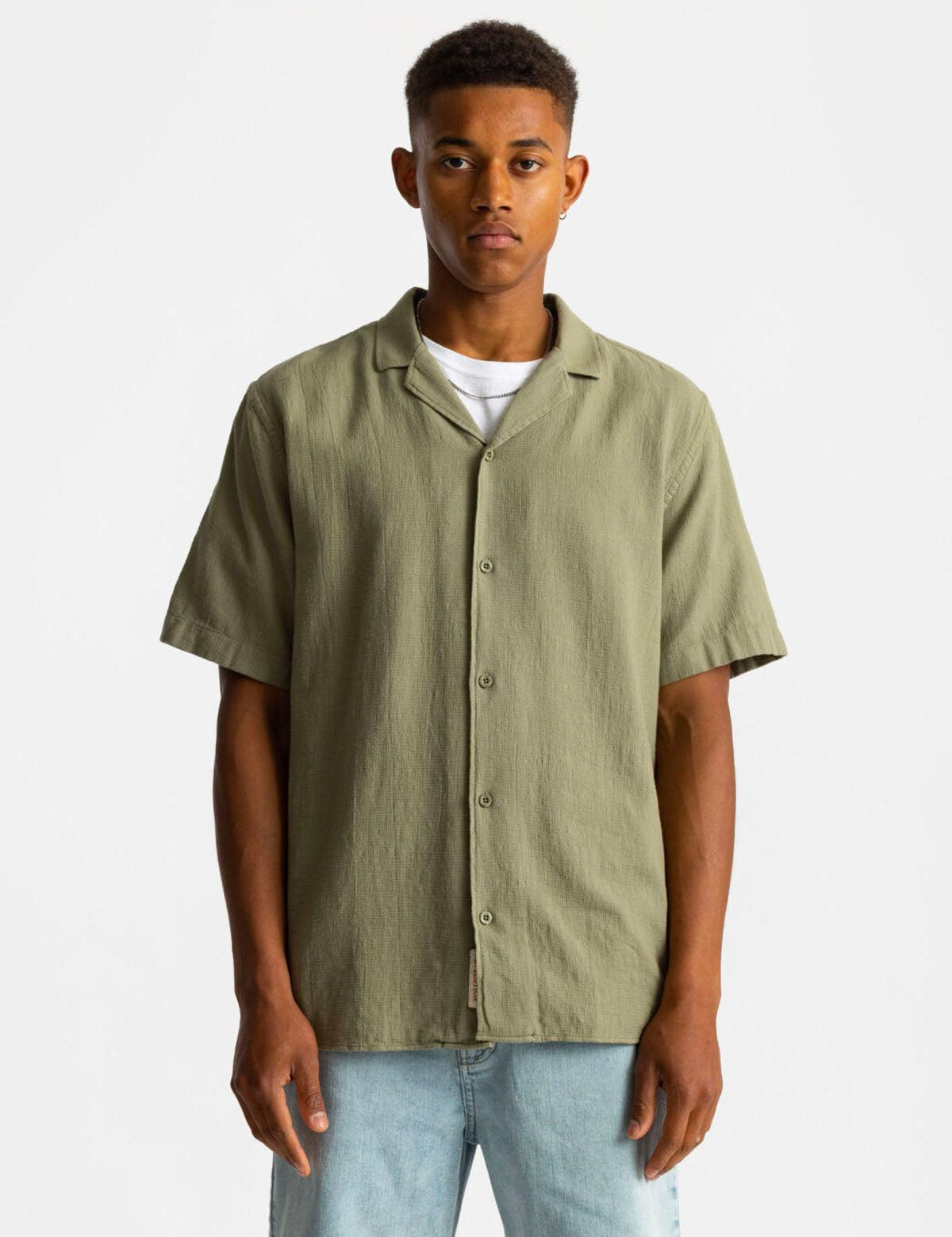 3927 Cuban SS Shirt - Light Green - Revolution - Kul og Koks
